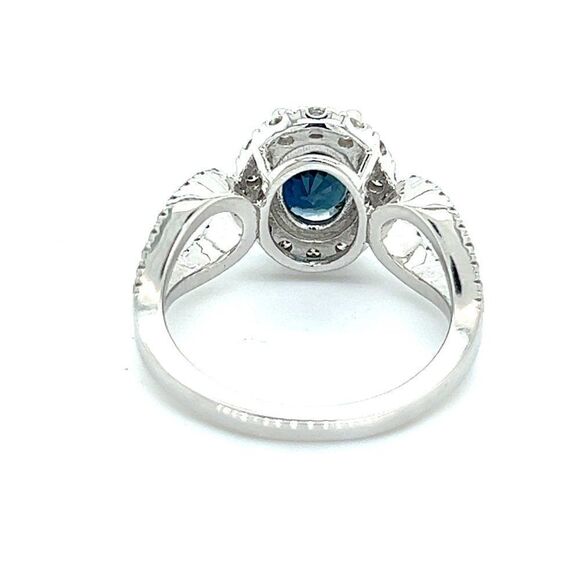 Natural Sapphire Diamond Ring 6.25 14k W Gold 2.93 TCW Certified $5,950 216682 - Picture 6 of 11